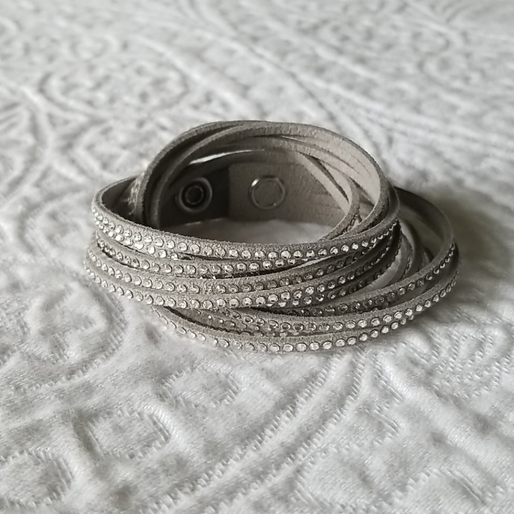 Swarovski crystal slake wrap bracelet